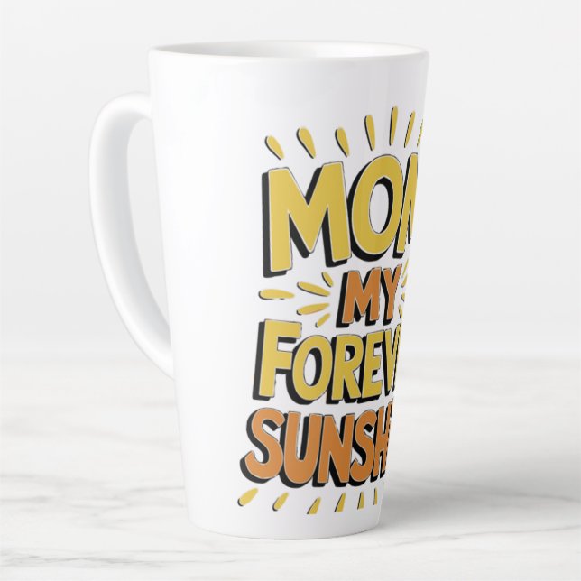 Mum's Sunshine Forever Latte Mug (Left Angle)
