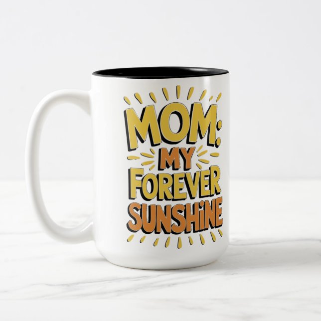 Mum's Sunshine Forever Two-Tone Coffee Mug (Left)