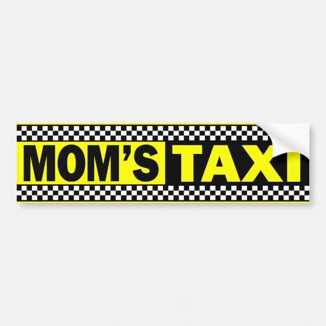 Mum's Taxi Service Bumper Sticker (Front)