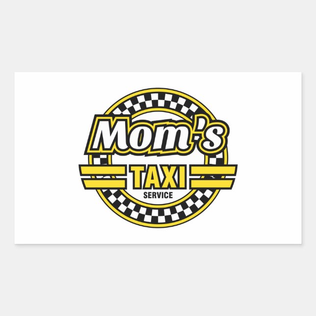 Mum's Taxi Service Logo Rectangular Sticker (Front)