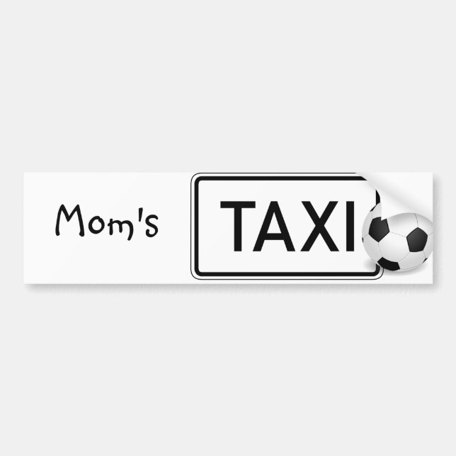 Mum's Taxi/Soccer Bumper Sticker (Front)