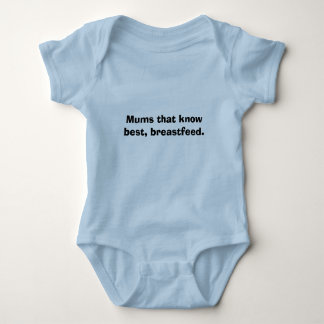 Mums that know best, breastfeed. baby bodysuit