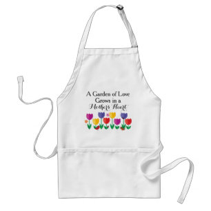 Mum's Tulip Flowers Garden of Love Standard Apron