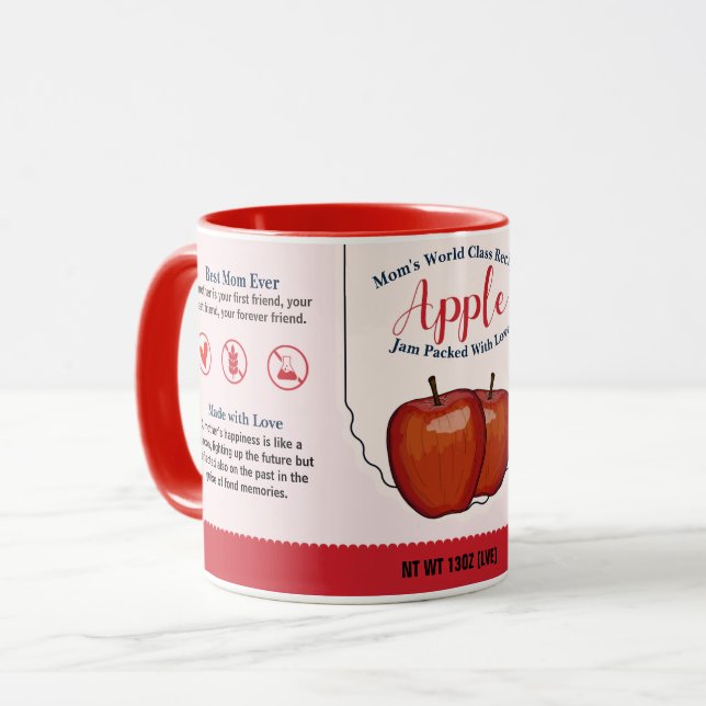 Mum's World Class Apple Love Jam Mug (Front Left)