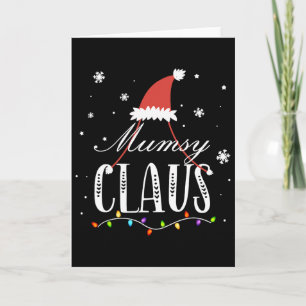 Mumsy Claus Family Matching Santa Hat Christmas Pa Card