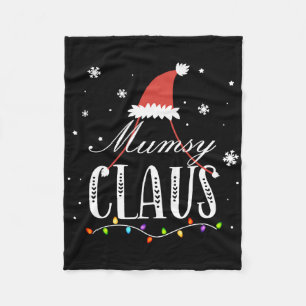 Mumsy Claus Family Matching Santa Hat Christmas Pa Fleece Blanket