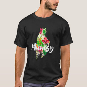 Mumsy Mum Bear Mummy Brown Bear Floral Pattern Lov T-Shirt