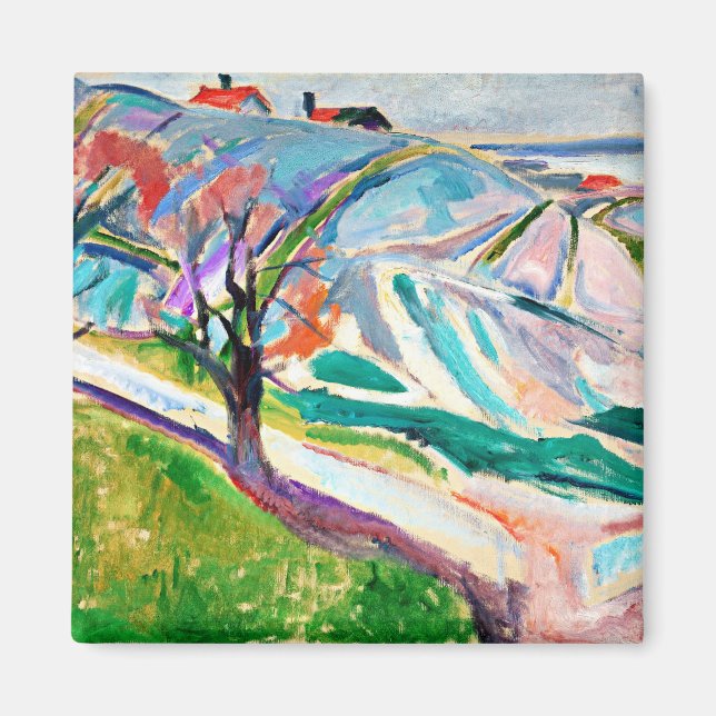 Munch - Landscape of Kragero Magnet (Front)