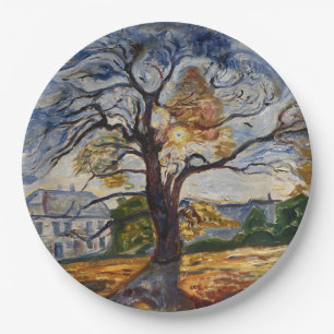 Munch The Oak Tree Expressionist Nature Art Paper Plate