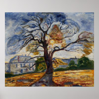 Munch The Oak Tree Expressionist Nature Art