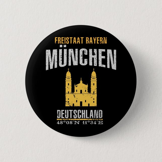 München 6 Cm Round Badge (Front)