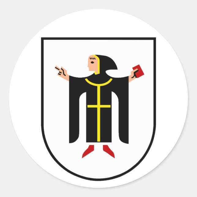 München Coat of arms Classic Round Sticker (Front)