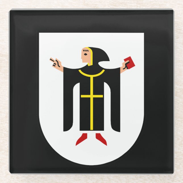 München Coat of arms Glass Coaster (Front)