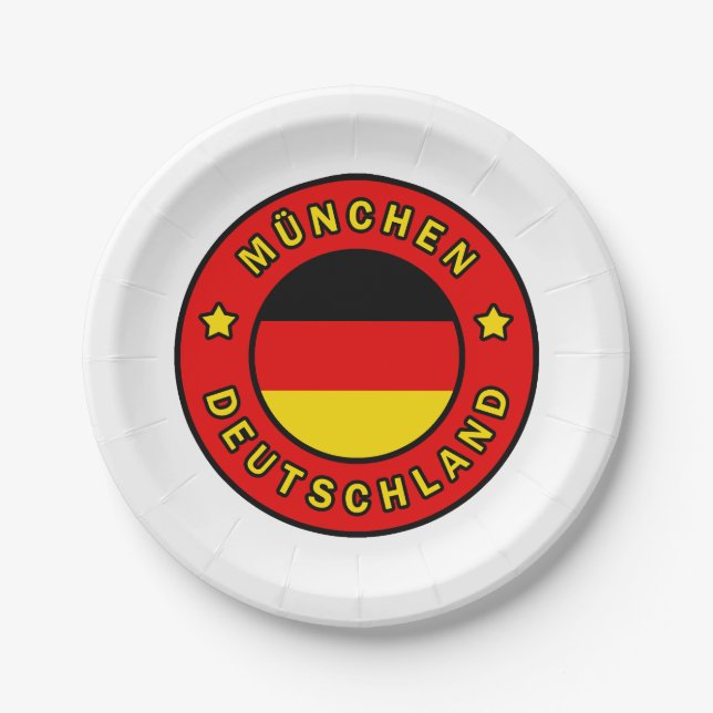 München Deutschland Paper Plate (Front)