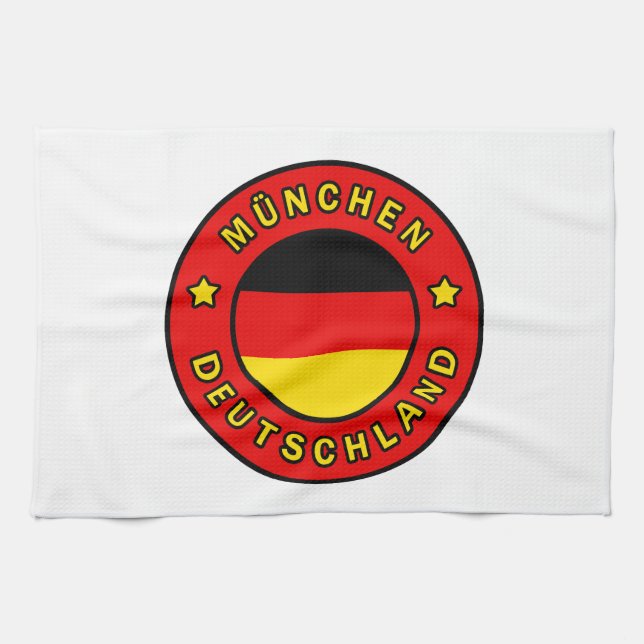 München Deutschland Tea Towel (Horizontal)