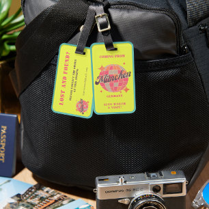 München Munich Germany Retro Vintage Travel Luggage Tag
