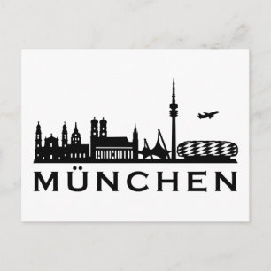 München Skyline Postcard