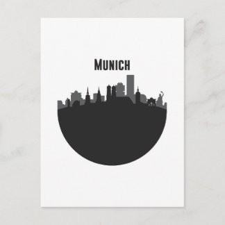 München Stadt Silhouette Postcard