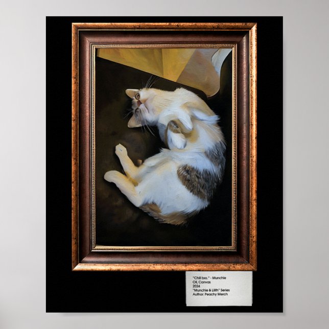 Munchie The Cat Is Chilling - Canvas  Poster (Front)