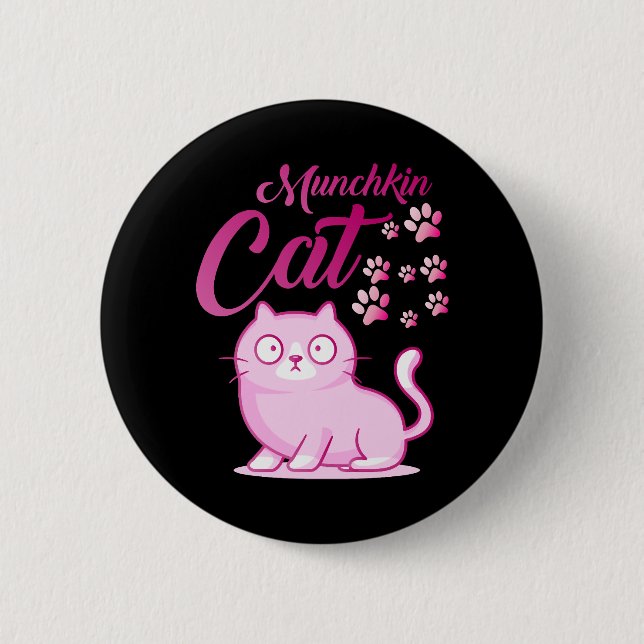 Munchkin Cat       6 Cm Round Badge (Front)