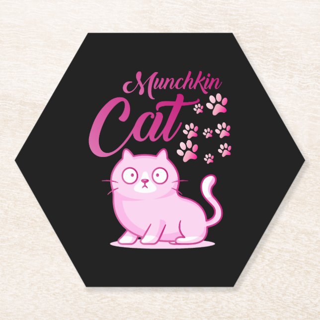 Munchkin Cat       Paper Coaster (Front)