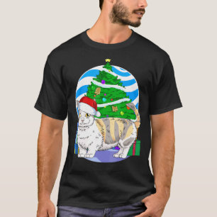 Munchkin Cat Santa Christmas Tree Decor T-Shirt