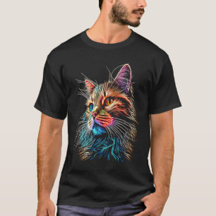 Munchkin Colourful graphic Cat Dad Mum Men Women T-Shirt