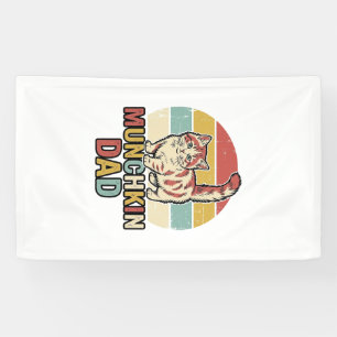 Munchkin Dad Retro Cat Lover Vector Shirt Design_1 Banner