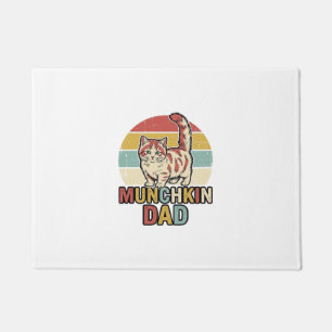 Munchkin Dad Retro Cat Lover Vector Shirt Design_1 Doormat