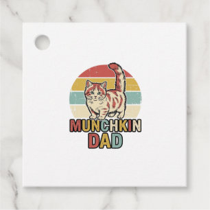Munchkin Dad Retro Cat Lover Vector Shirt Design_1 Favour Tags