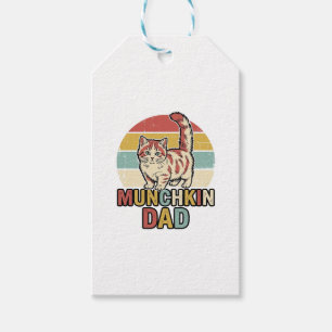 Munchkin Dad Retro Cat Lover Vector Shirt Design_1 Gift Tags
