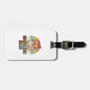 Munchkin Dad Retro Cat Lover Vector Shirt Design_1 Luggage Tag