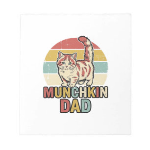 Munchkin Dad Retro Cat Lover Vector Shirt Design_1 Notepad