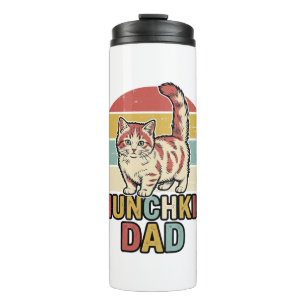 Munchkin Dad Retro Cat Lover Vector Shirt Design_1 Thermal Tumbler