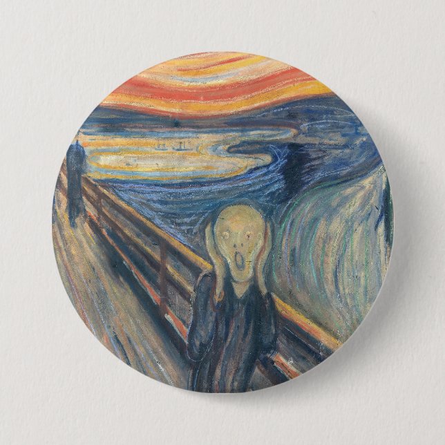 Munch's The Scream 7.5 Cm Round Badge (Front)
