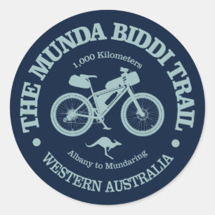 Munda Biddi Trail (cycling) Classic Round Sticker