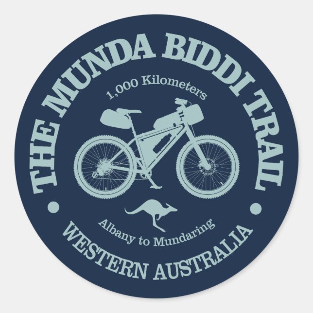 Munda Biddi Trail (cycling) Classic Round Sticker (Front)