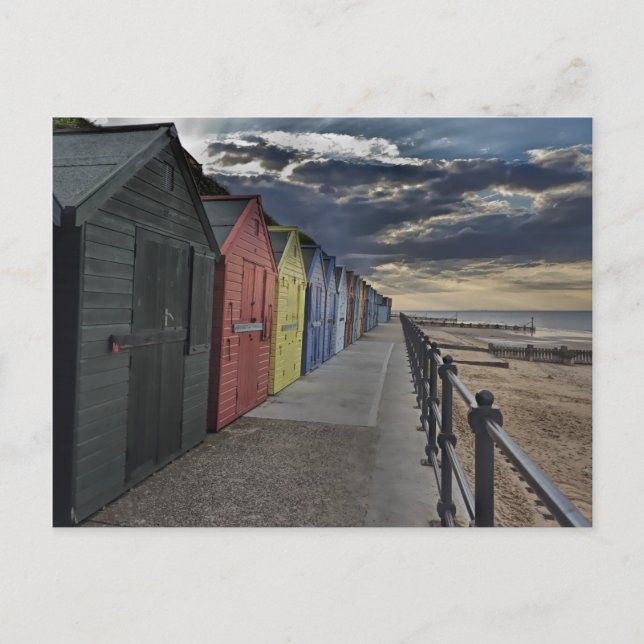Mundesley Beach Huts Postcard (Front)
