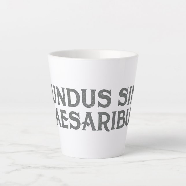 Mundus Sine Caesaribus Latte Mug (Front)