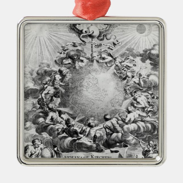 Mundus Subterraneus' by Athanasius Kircher Metal Ornament (Front)