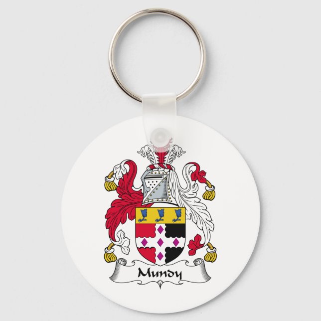 Mundy Family Crest Key Ring (Front)