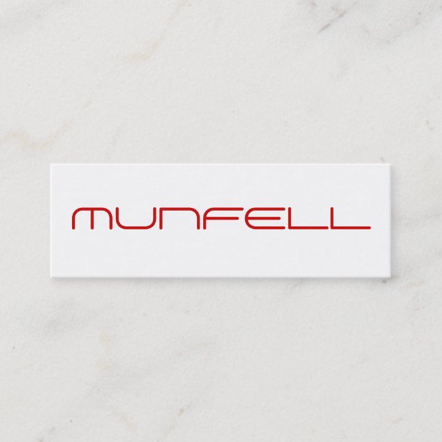 MUNFELL MINI BUSINESS CARD (Front)