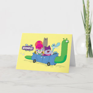Mung, Chowder, Shnitzel, & Truffles in Snail Car Card