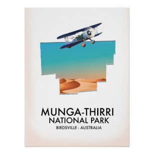 Munga-Thirri National Park Birdsville Australia Poster