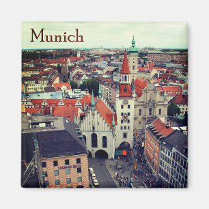 Munich Altes Rathaus from Marienplatz Souvenir Magnet