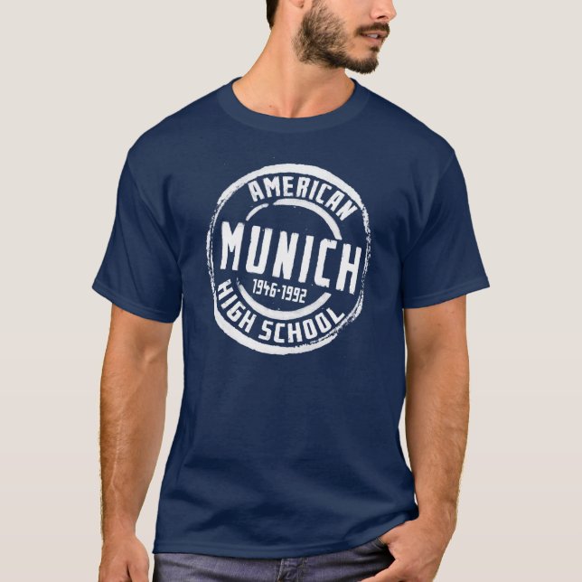 Munich American High School Stamp A004 T-Shirt (Front)