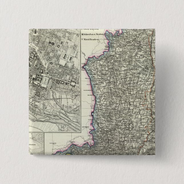 Munich, Augsburg, Bavaria 15 Cm Square Badge (Front)