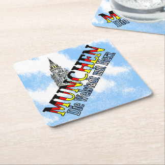 Munich Bavaria Germany Deutchland Munich Square Paper Coaster