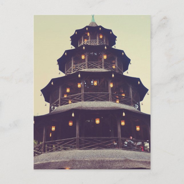 Munich chinese tower postcard (Front)