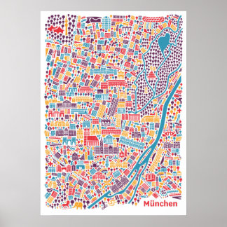 Munich City Map Poster